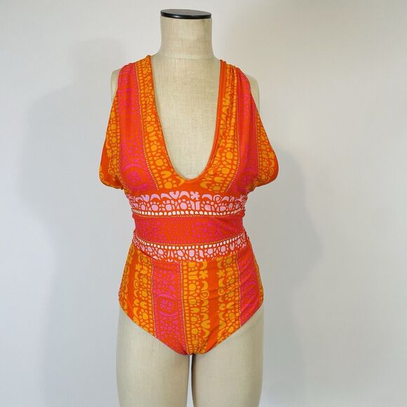 Anthropologie Marimekko Lilka Pidot Maillot One Piece Swimsuit Women's Medium - Picture 3 of 11